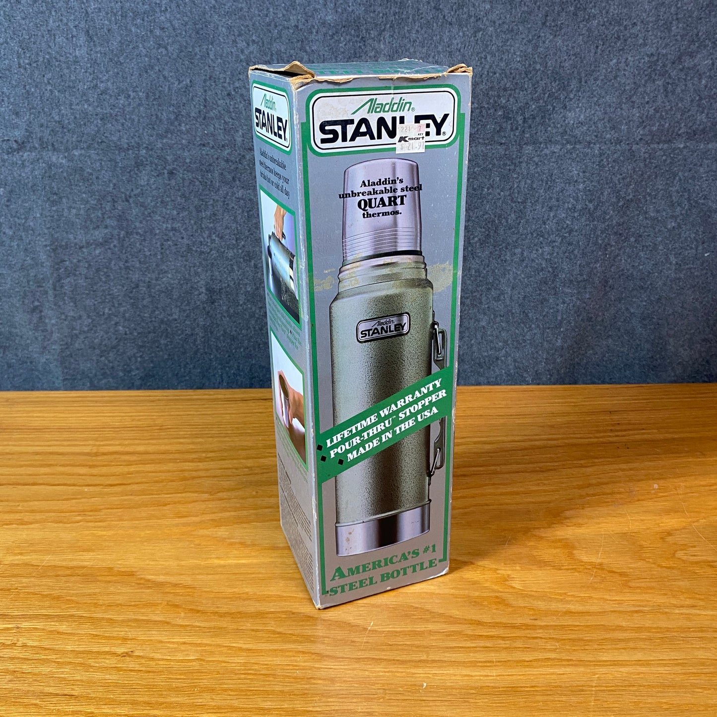 Vintage 1989 Aladdin Stanley Green Thermos