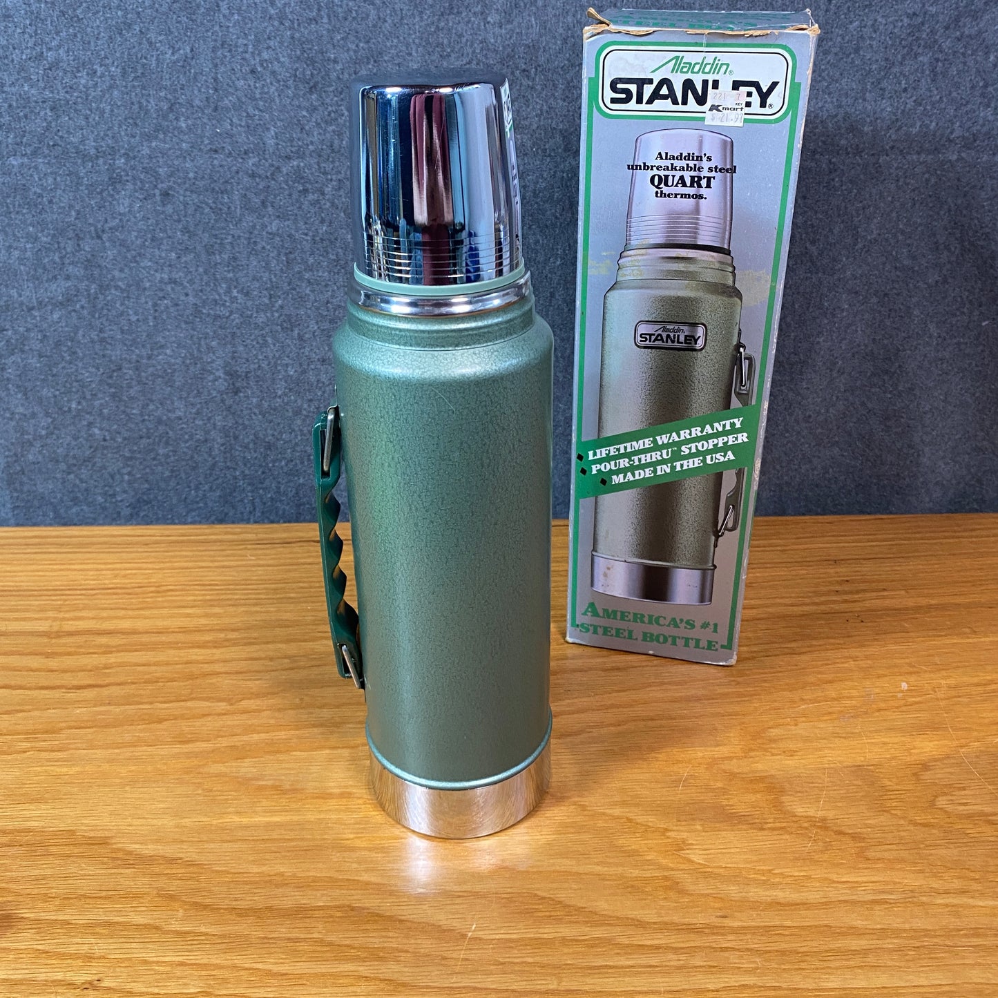 Vintage 1989 Aladdin Stanley Green Thermos